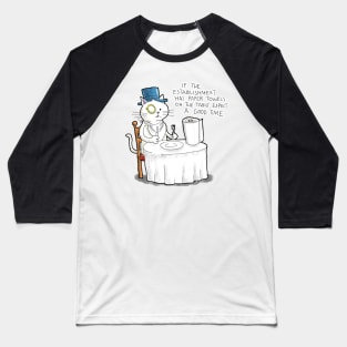 Dapper Cat - Fine Establishment Baseball T-Shirt